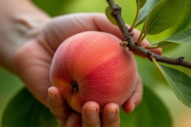 Immagine di mani che raccolgono frutta
