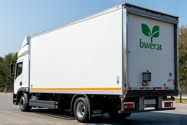 Immagine di un camion di trasporto refrigerato o container